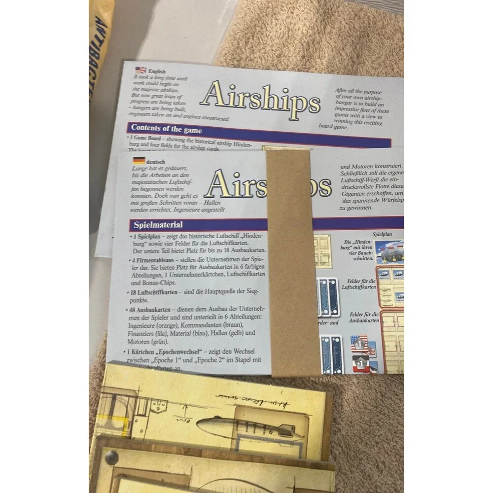 Game Airships Game Andreas Seyfarth Dice card Board Game 2007 Queen Games